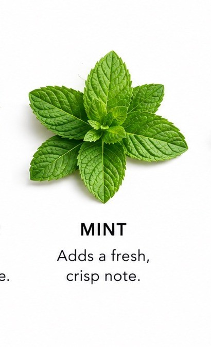 Mint — adds a fresh, crisp note